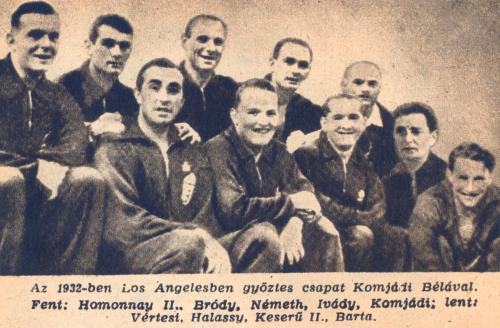 vizilabda olimpiai bajnokaink 1932-ben