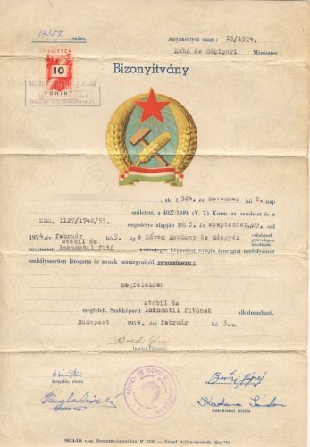 Lokomobil fűtő bizonyítvány