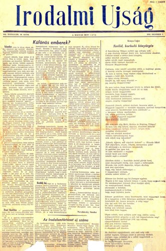 1956-os újságcikk - Novobáczky: Különös emberek?