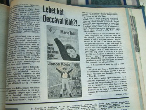Koós János és Toldi Mária lemez Koós János és Toldi Mária lemez