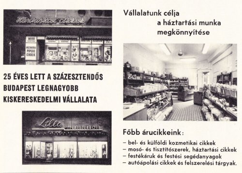 Fővárosi Háztartási és Illatszerbolt Fővárosi Háztartási és Illatszerbolt