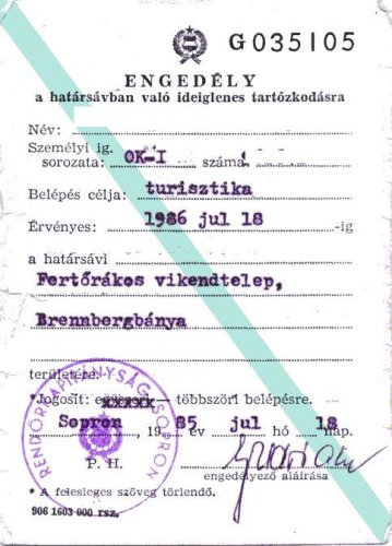 Határsávi belépő