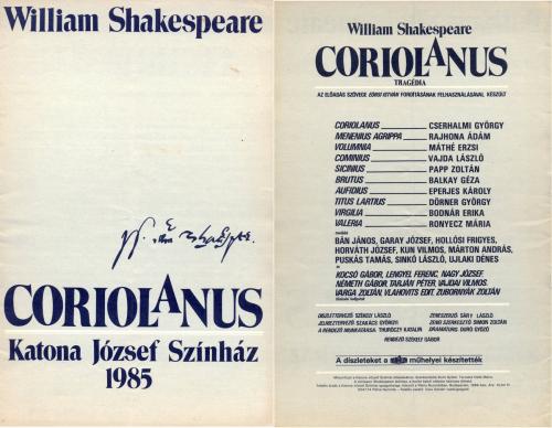 Katona József Színház - Coriolanus Katona József Színház - Coriolanus