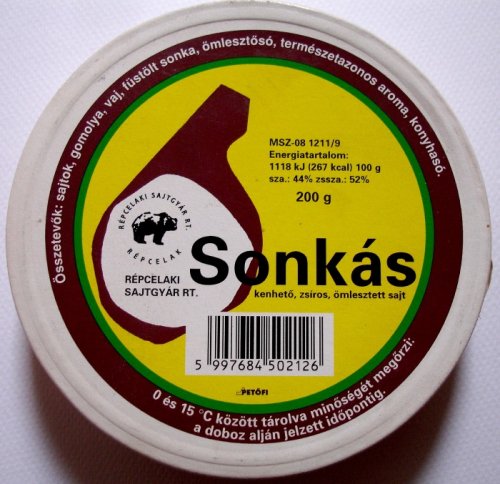 Sonkás kenhető sajt doboza