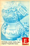 Duna kavics, Francia drazsé, Zselé cukorka (Budapesti Füszért-reklám)