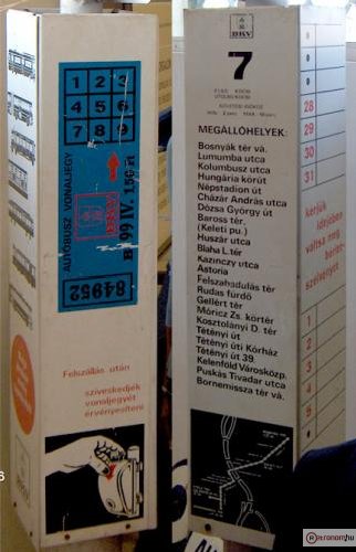 BKV buszmegálló tábla 7-es BKV buszmegálló tábla 7-es