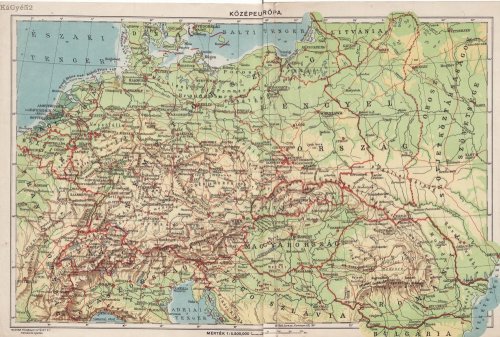 Közép-Európa térkép 
