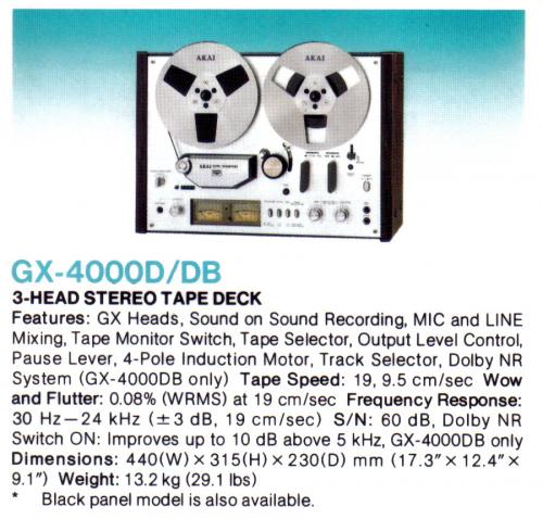 Akai GX-4000/DB orsós magnó