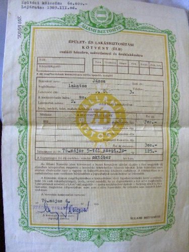 Épület - Lakásbiztosítási Kötvény