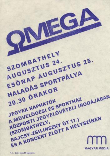 Omega miniplakát Omega miniplakát