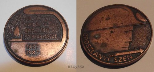 Oroszlányi szén plakett Oroszlányi szén plakett