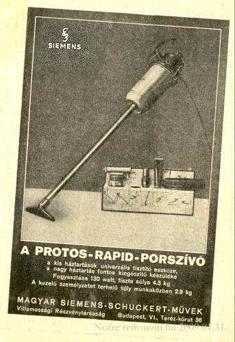 Simens porszívó Proto Rapid