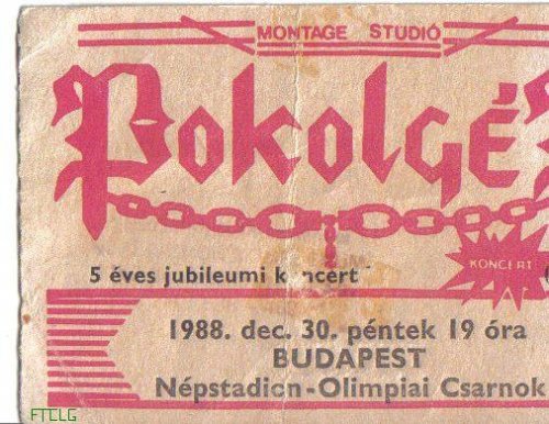 Pokolgép koncertjegy Pokolgép koncertjegy