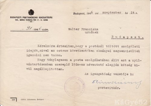 Szolgálati idő igazolása