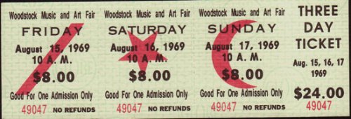 Woodstock belépőjegy