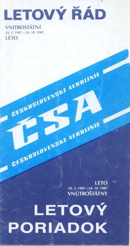 csa belföldi menetrend 1987-ből