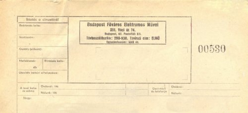 ELMŰ levél fejléce