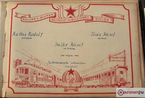 Sztahanovista oklevél