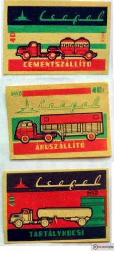 Csepel gyufacímkék