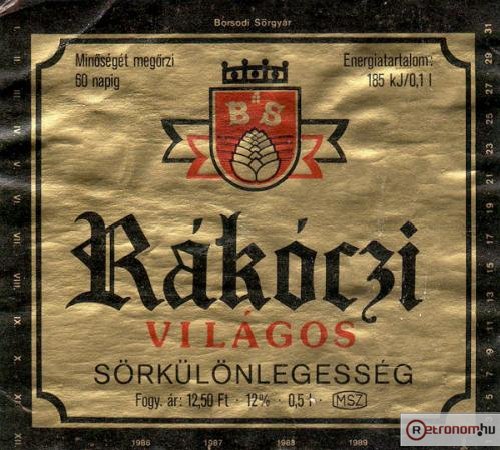 Rákóczi Világos sör Rákóczi Világos sör