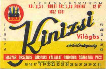 Kinizsi Világos sör Kinizsi Világos sör