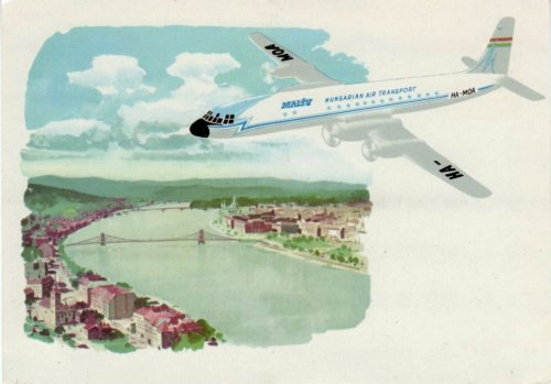 Malév IL-18 repülőgép reklám