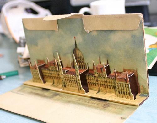 Parlament képeslap 3D