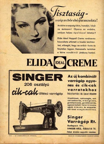 Singer varrógép reklám 