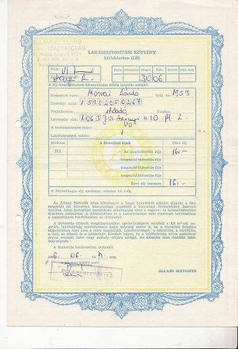 Lakásbiztositási kötvény