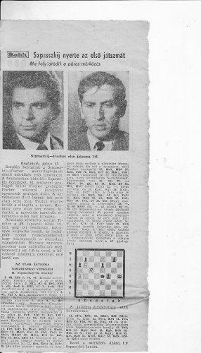 Tudósitás A Szpasszkij-Fischer sakkvilágbajnoki döntőről Tudósitás A Szpasszkij-Fischer sakkvilágbajnoki döntőről