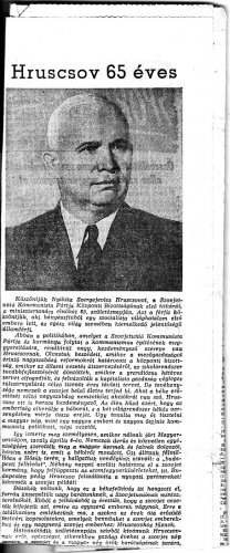 Hruscsov 65 éves Hruscsov 65 éves