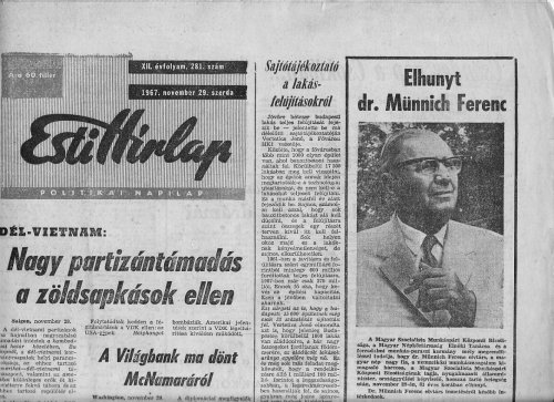 Elhunyt Münnich Ferenc Elhunyt Münnich Ferenc