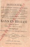 Kann és Heller árjegyzék