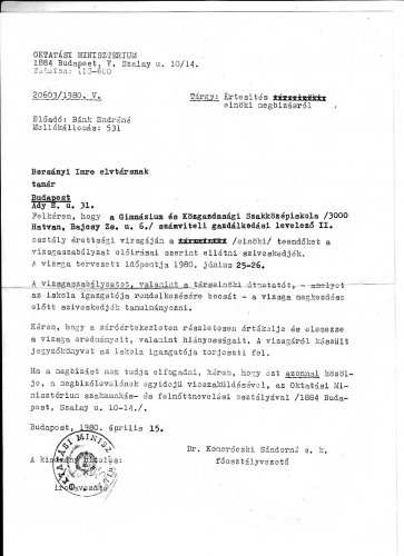 Értesités elnöki megbizásról Értesités elnöki megbizásról