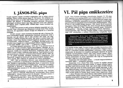 Elhunyt VI. Pál és I. János Pál pápa Elhunyt VI. Pál és I. János Pál pápa