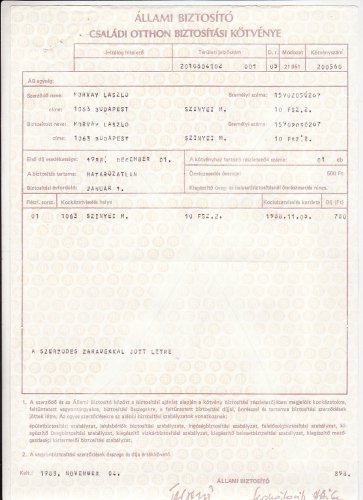 Családi otthon biztositási kötvény