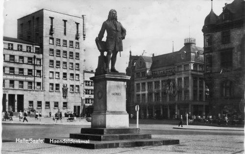 Halle Haendel emlékmű Halle Haendel emlékmű