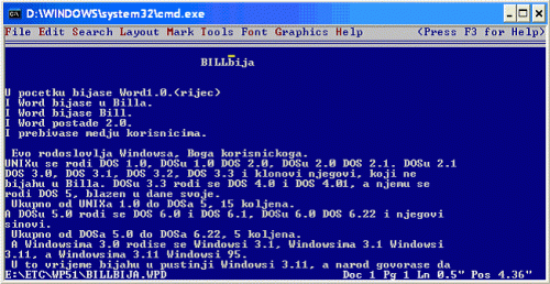 WordPerfect szövegszerkesztő