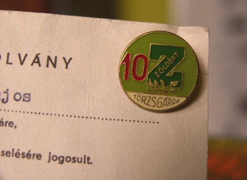 Csongrád megyei Zöldért törzsgárda jelvény Csongrád megyei Zöldért törzsgárda jelvény