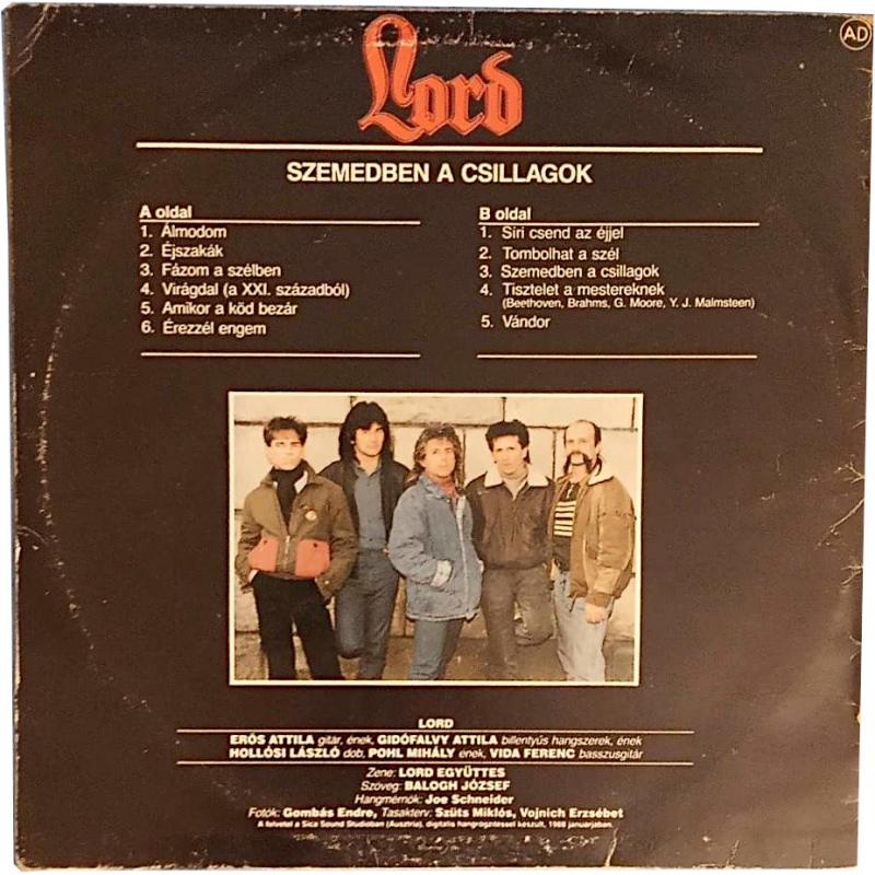 A lemezborító hátulja