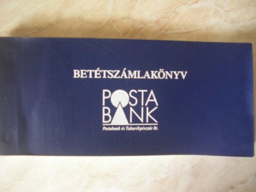 Posta Bank Betétszámlakönyv