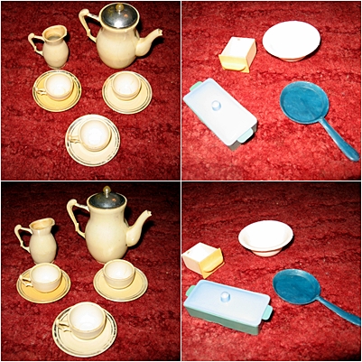 Játék kávéskészlet és játékkonyha kiegészítők