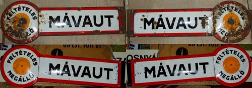 Mávaut megálló tábla