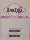 Lutra klubtagsági igazolvány