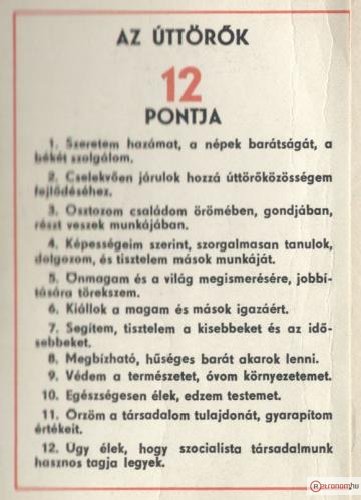 Az úttörők 12 pontja