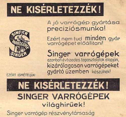 Singer varrógép Singer varrógép