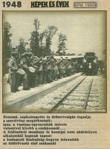 Úttrővasút  Szabadság-hegy első szakasz átadása