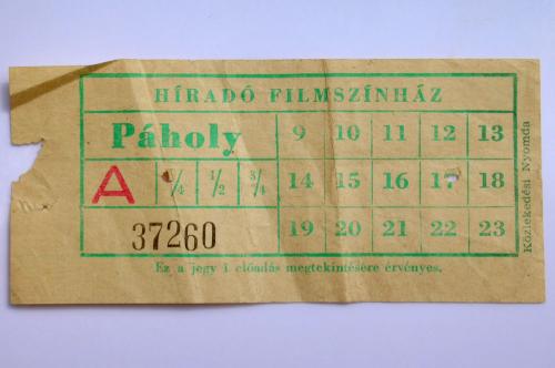 Mozijegy Hiradó Filmszínház Mozijegy Hiradó Filmszínház