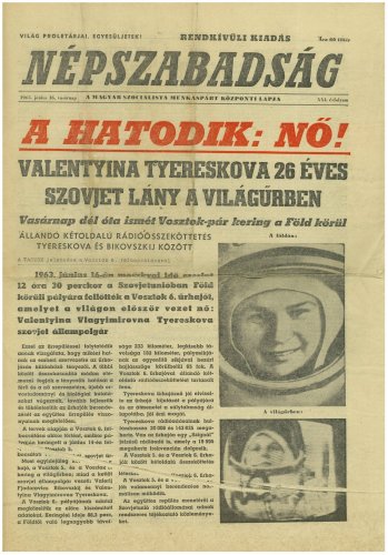 Tyereskova első űrhajósnő Tyereskova első űrhajósnő