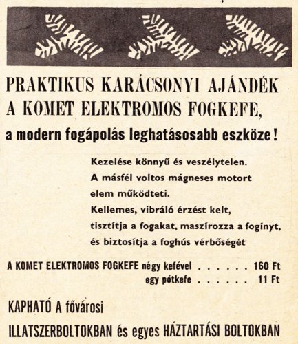 Komet elektromos fogkefe karácsonyra